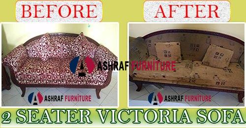 Victoria Sofa Repaired & Fabric Changed